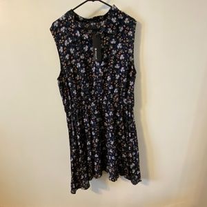 Floral Sleeveless Fit and Flare Dress